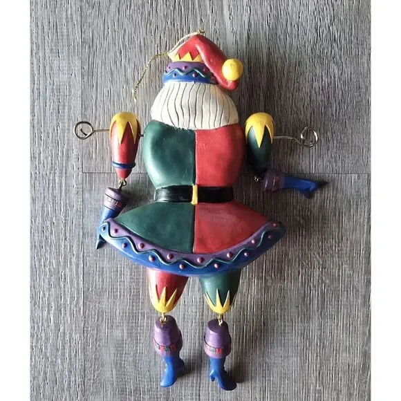 Midwest Cannon Falls Large Articulated Hanging Santa Heart Ornament *RARE NEW B - Picture 4 of 5